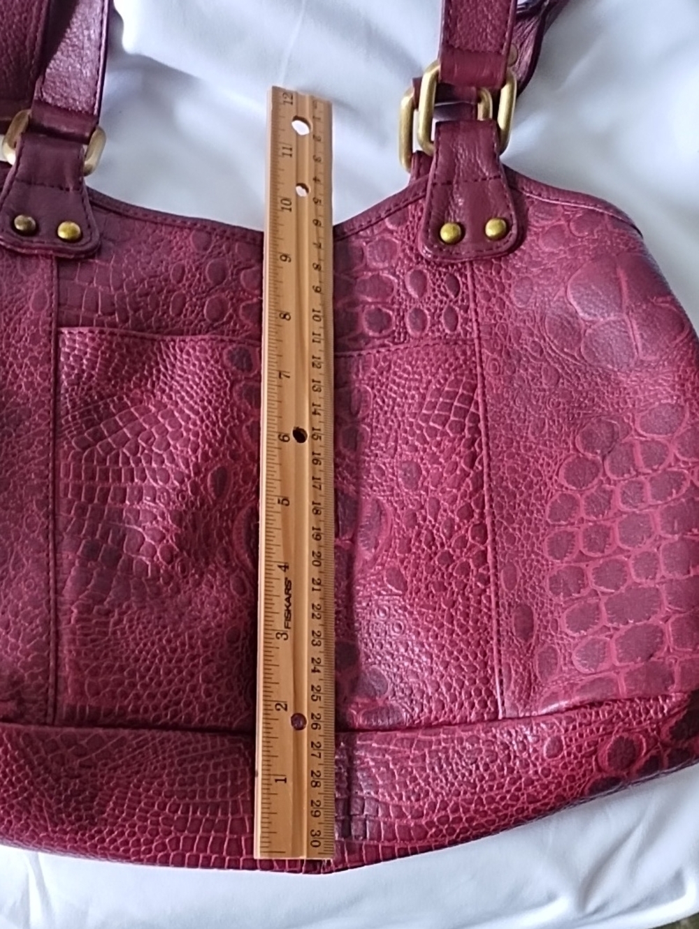 Red Leather Shoulder Bag - Picture 8 of 8